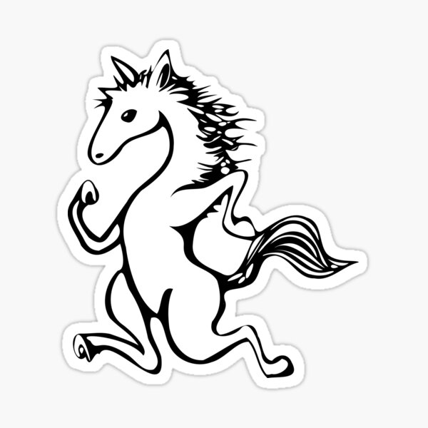 Stickers Sur Le Theme Cheval Joyeux Anniversaire Redbubble