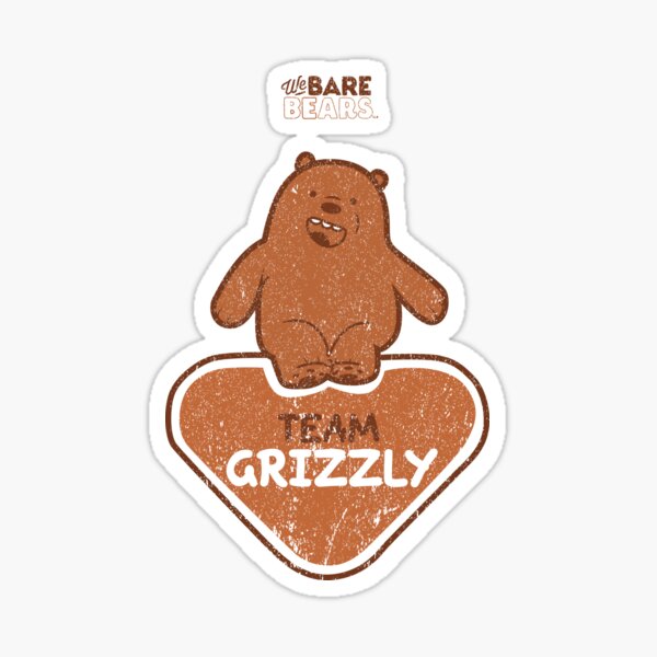 WE BARE BEARS™: TEAM GRIZZLY (GRUNGE STYLE) Pegatina