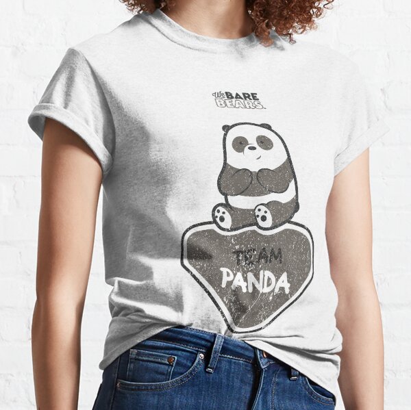 WE BARE BEARS™: TEAM PANDA (GRUNGE STYLE) Camiseta clásica
