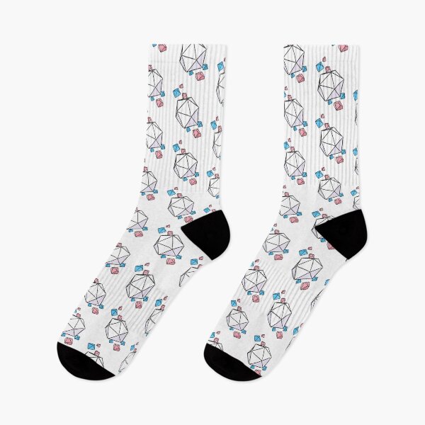 Aperçu de l'œuvre Ensemble de dés de couleurs Pride Trans blanc créée et vendue par Blizardstar.