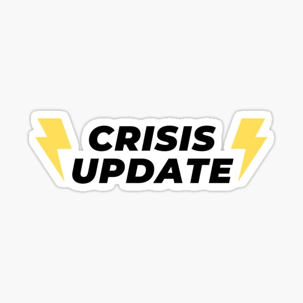 Vista previa del artículo con la obra «Actualización de crisis», diseñado y vendido por MUN01.