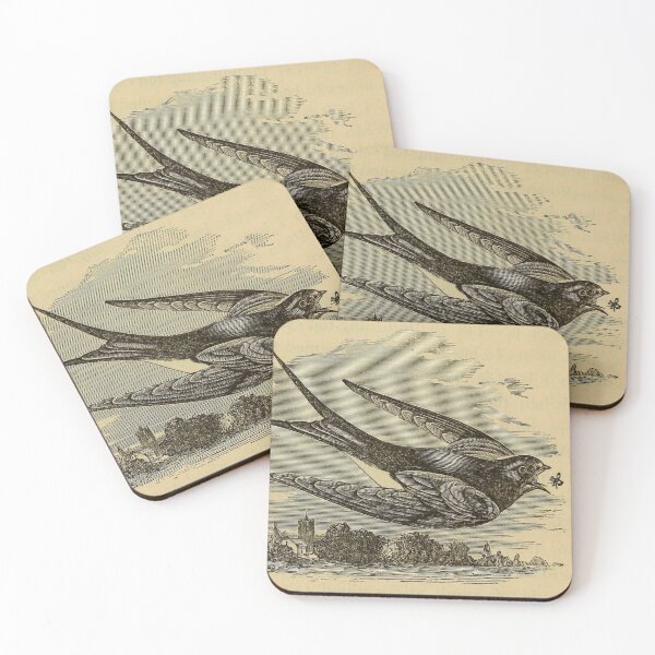 Item preview, Antique Swallow designed and sold by BlueSpecsStudio.
