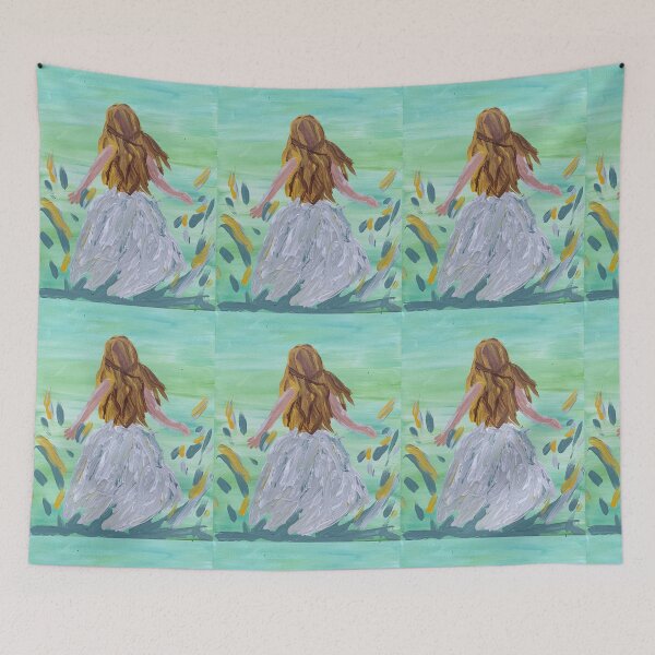 Item preview, Girl in the garden designed and sold by art-byheather.