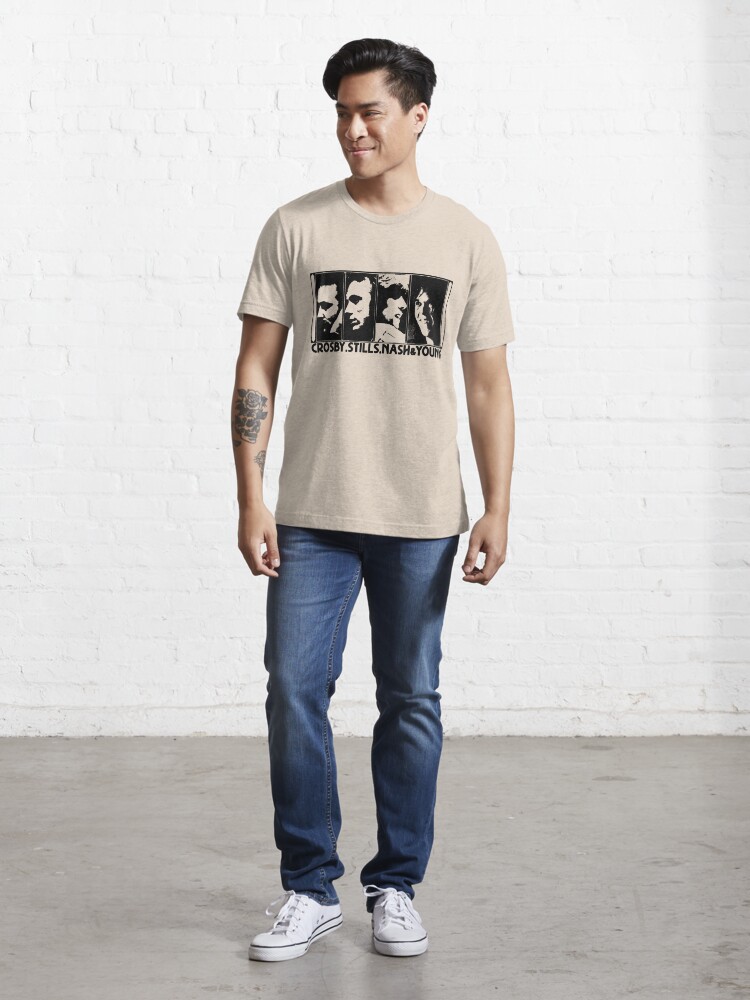 Alternate view of CSNY - The Black Stencil Essential T-Shirt