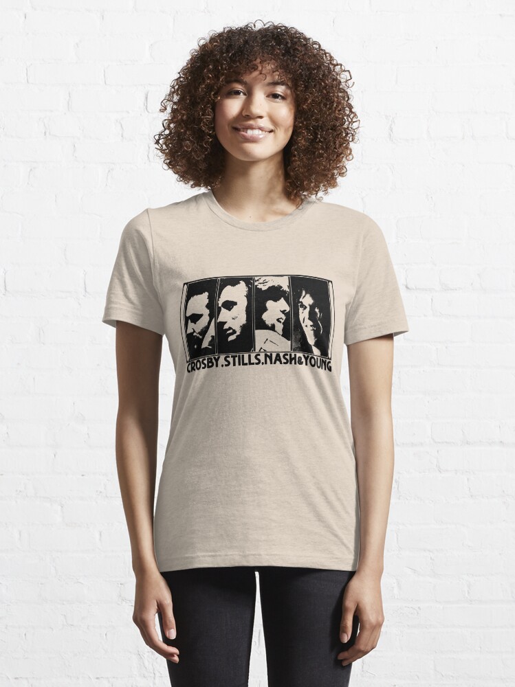 Alternate view of CSNY - The Black Stencil Essential T-Shirt
