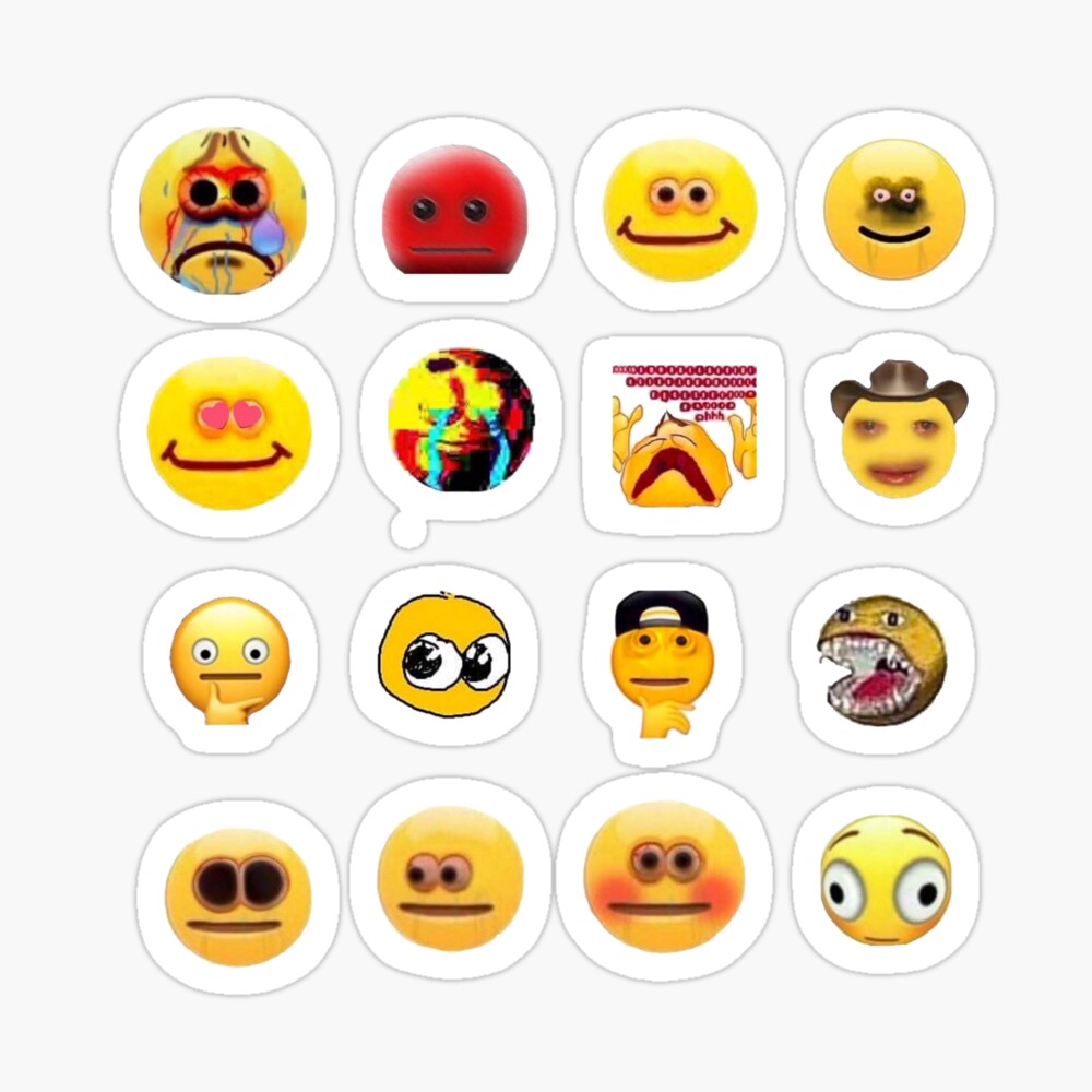 Cursed Emoji Sticker for Sale by wapshop
