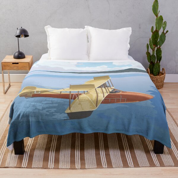 Item preview, Walsh Curtiss seaplane 'C' with Rangitoto Island, Auckland, 1917 designed and sold by contourcreative.