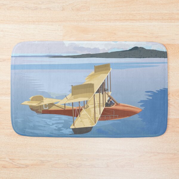 Item preview, Walsh Curtiss seaplane 'C' with Rangitoto Island, Auckland, 1917 designed and sold by contourcreative.