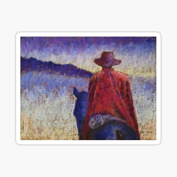 Solitude Original Pastel Painting Sticker