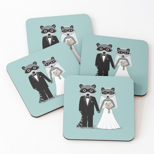 Item preview, Raccoons Wedding designed and sold by Jenn Inashvili.