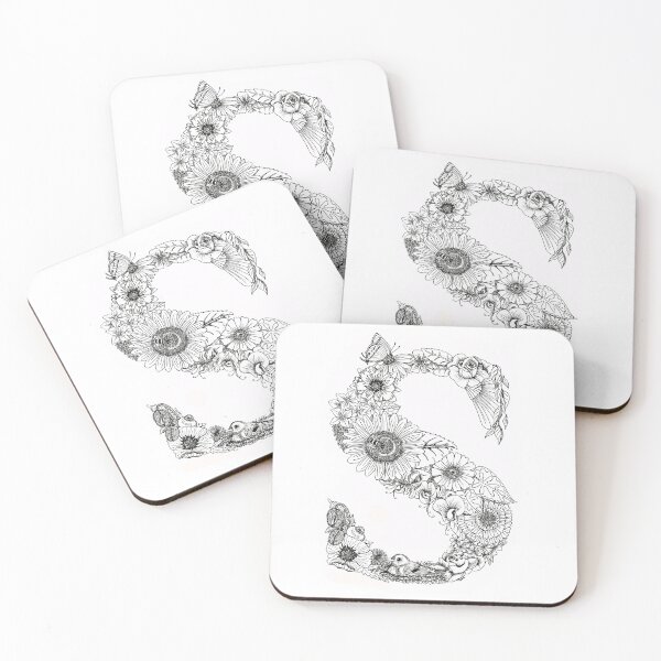 Item preview, Illustrated Letter S Foral Alphabet designed and sold by Kelly Frohnauer.