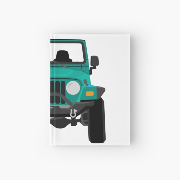 Dark Blue Jeep Wrangler Rubicon 2 Door Hardcover Journal By Minimalvehicle Redbubble