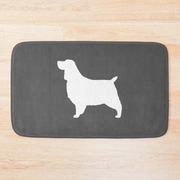 Artikelvorschau, Englischer Springer Spaniel Silhouette (weiß) entworfen und verkauft von Jenn Inashvili.