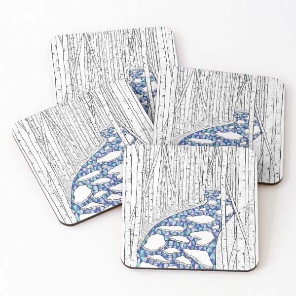 Item preview,  Frozen Creek In Birch Forrest  designed and sold by aznbarista.