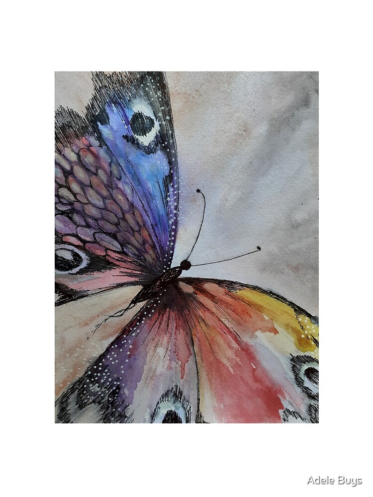 Thumbnail 3 of 3, Scarf, Abstract Butterfly designed and sold by Byadele.