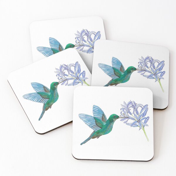 Item preview, Hummingbird Drinking from Flowers designed and sold by Kelly Frohnauer.