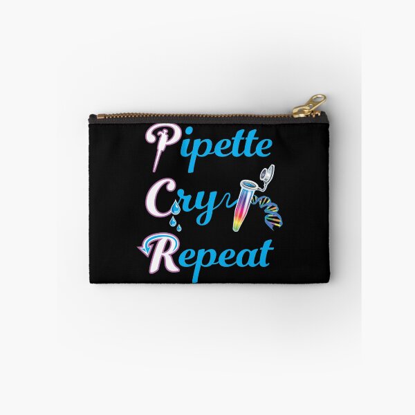 Item preview, PCR Pipette Cry Repeat Funny Design for DNA Biotechnology Lab Techs and Scientists designed and sold by Zit-Zat-Zot.