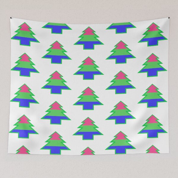 Item preview, Polysexual/Polyromantic Pride: Christmas Tree designed and sold by DisneyFanatic23.