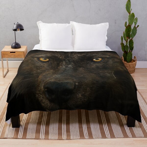 Item preview, Midnights Gaze - Black Wolf Wild Animal Wildlife designed and sold by NaturePrints.