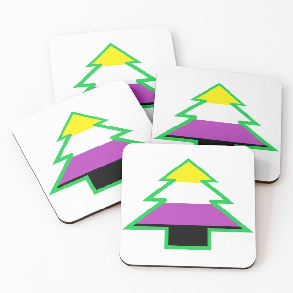 Item preview, Non-Binary Pride: Christmas Tree designed and sold by DisneyFanatic23.