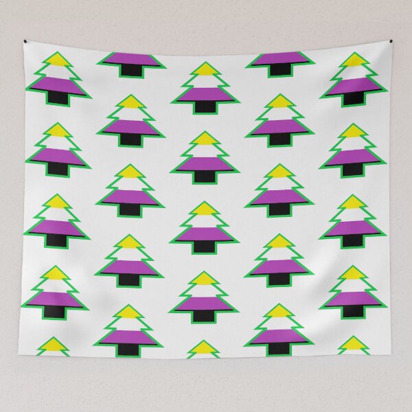 Item preview, Non-Binary Pride: Christmas Tree designed and sold by DisneyFanatic23.