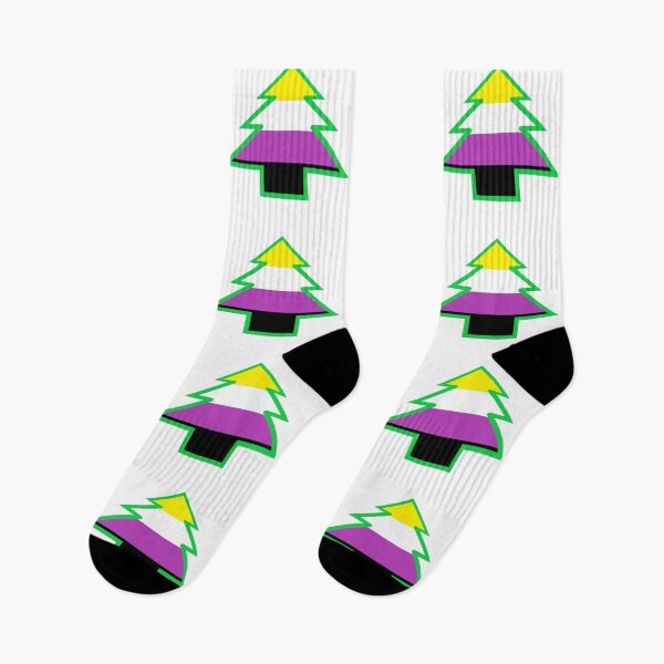 Item preview, Non-Binary Pride: Christmas Tree designed and sold by DisneyFanatic23.