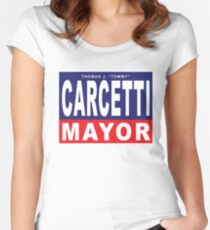 Carcetti für Bürgermeister Tailliertes Rundhals-Shirt