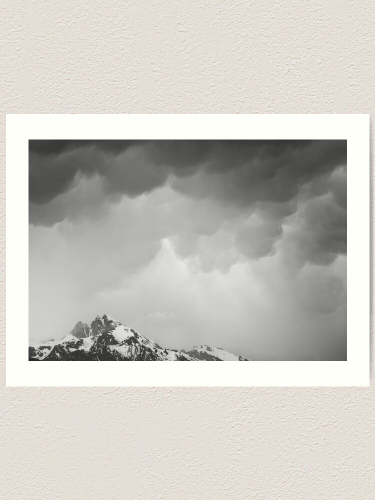 Alternate view of Mammatus Over Howling Wolf, The Tetons Art Print