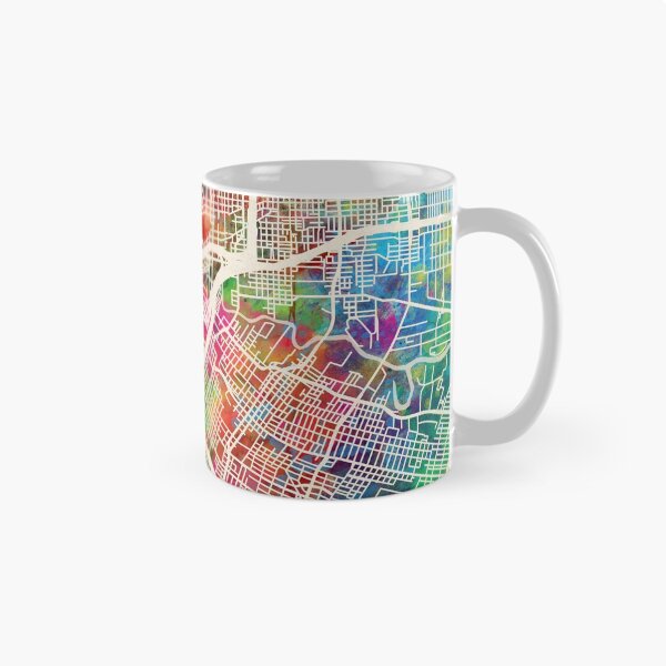 Item preview, Mapa de la calle Houston Texas City designed and sold by ArtPrints.