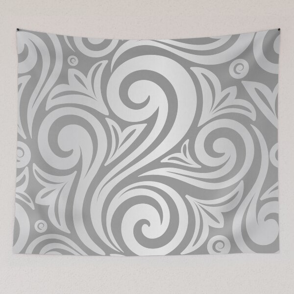 Item preview, Silver wave. Grey and silver abstract pattern with waves. designed and sold by Annartlab.