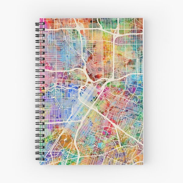 Item preview, Mapa de la calle Houston Texas City designed and sold by ArtPrints.