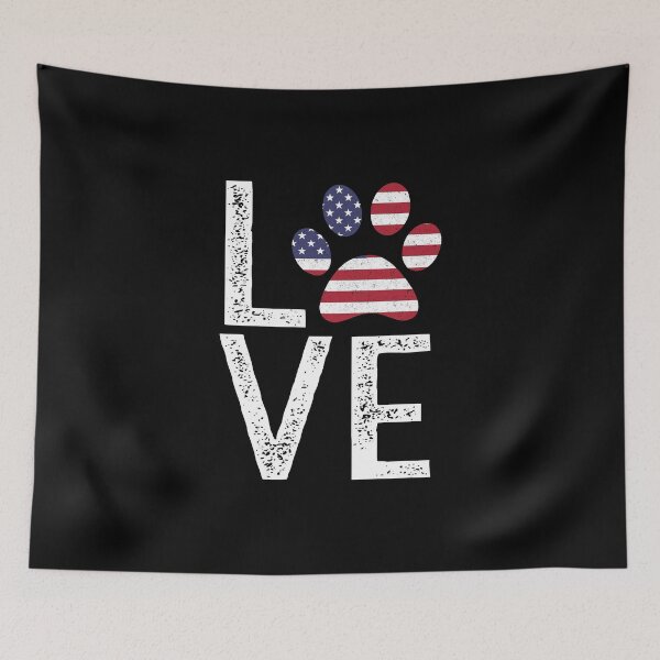 Item preview, Patriotic Love Paw Print American Flag Dog Owner design designed and sold by nikkidawn74.