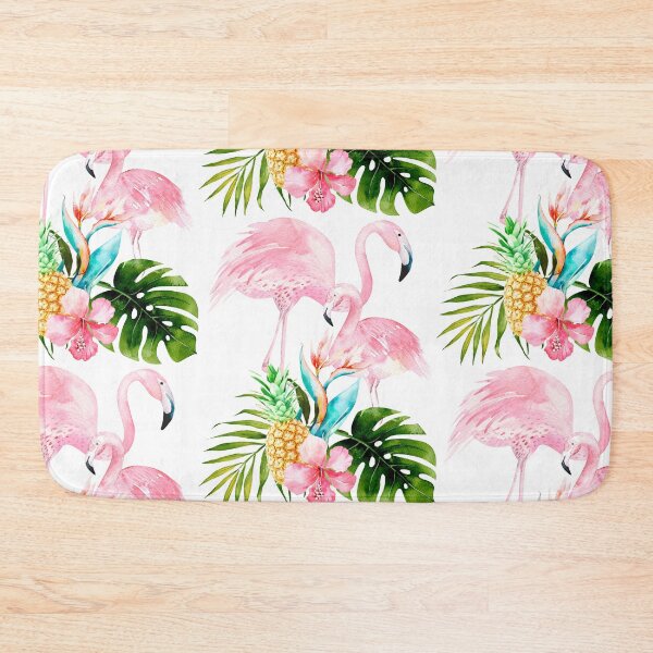 Item preview, Pink Flamingo + Tropical Foliage + Pinapples designed and sold by PixDezines.