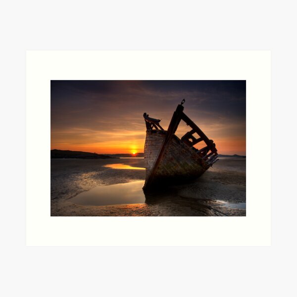 Wreck at Sunset • Bunbeg, Co Donegal Art Print