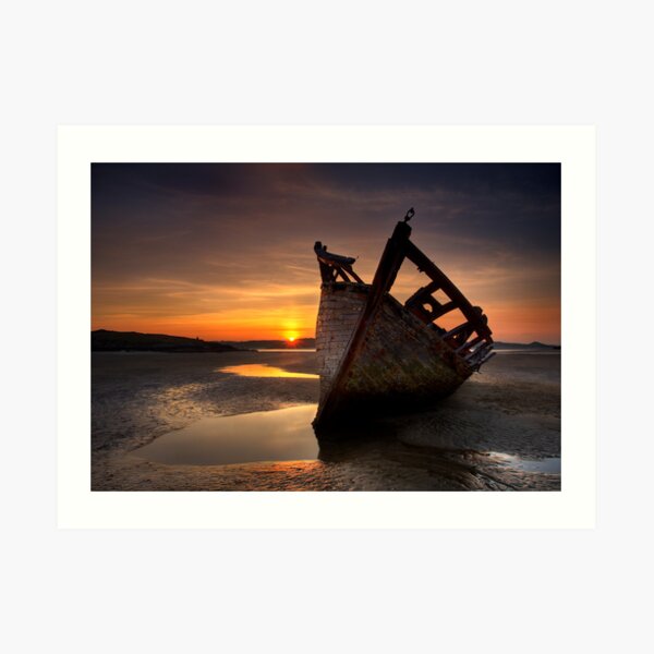 Wreck at Sunset • Bunbeg, Co Donegal Art Print