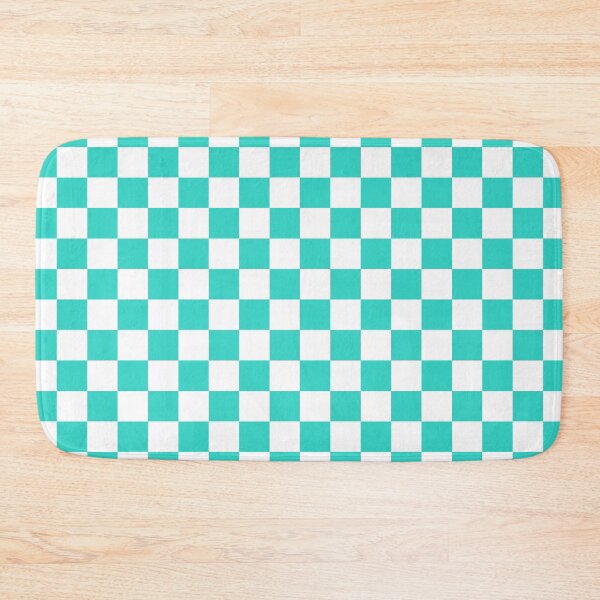 Item preview, Turquoise And White Checkerboard Pattern designed and sold by rewstudio.