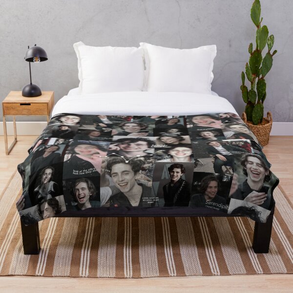 Timothee Chalamet Collage Throw Blanket