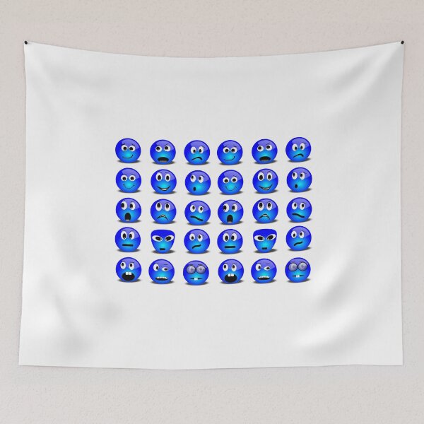 Item preview, funny blue emojis designed and sold by Animalhead.