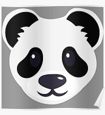 Emoji: Cute panda face Poster