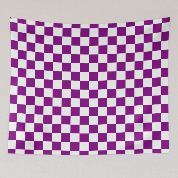 Item preview, Purple And White Checkerboard Pattern designed and sold by rewstudio.