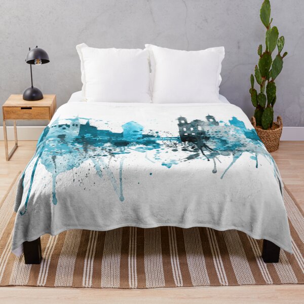 Item preview, Lucerne Switzerland Monochrome Blue Skyline designed and sold by DimDom.