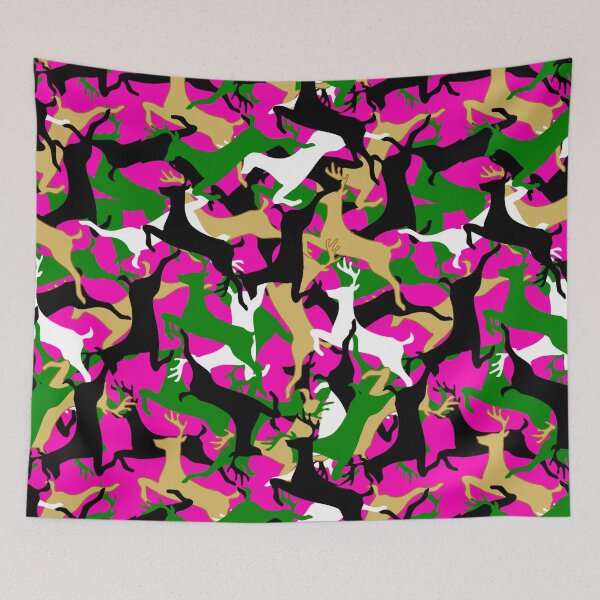 Item preview, Ciervo de camuflaje (fondo rosa) designed and sold by DewDropDesigns.