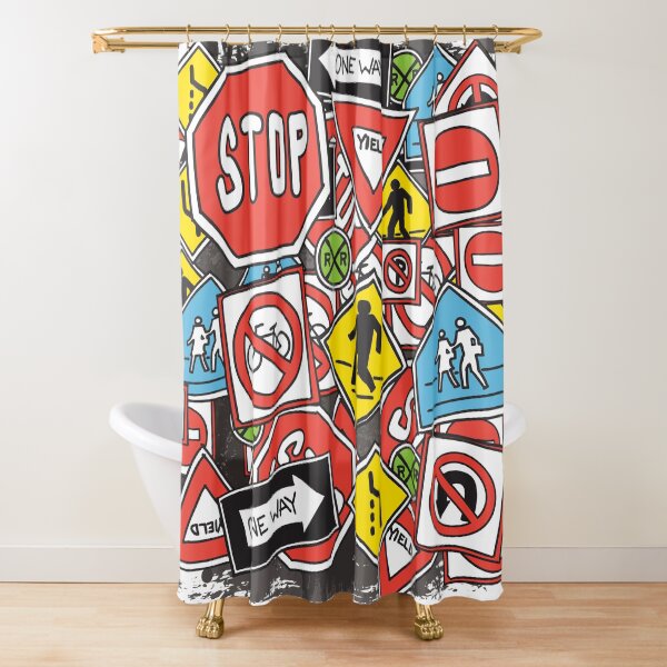 Street Sign Galore Shower Curtain