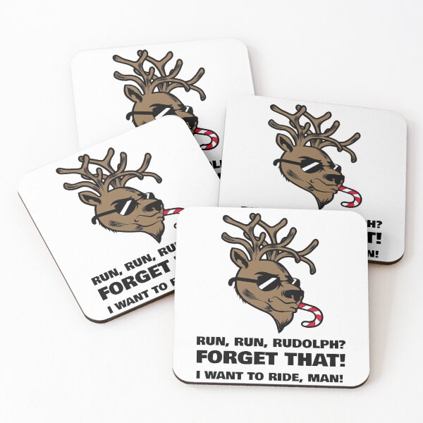 Item preview, Run Run Rudolph Ride Man Christmas Theme Black Text designed and sold by TWMBDesigns.
