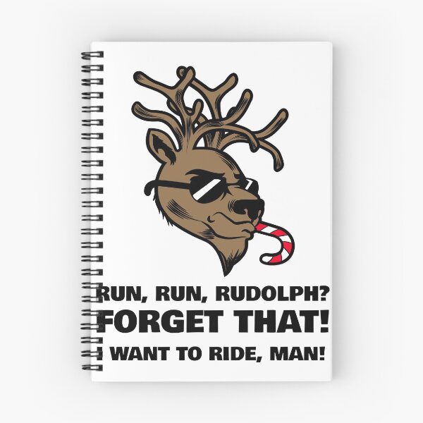 Item preview, Run Run Rudolph Ride Man Christmas Theme Black Text designed and sold by TWMBDesigns.