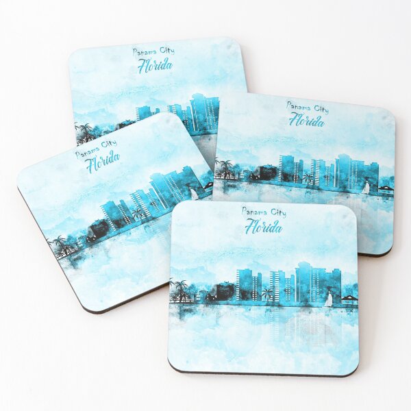Item preview, Copy of Panama City Monochrome Blue Skyline designed and sold by DimDom.