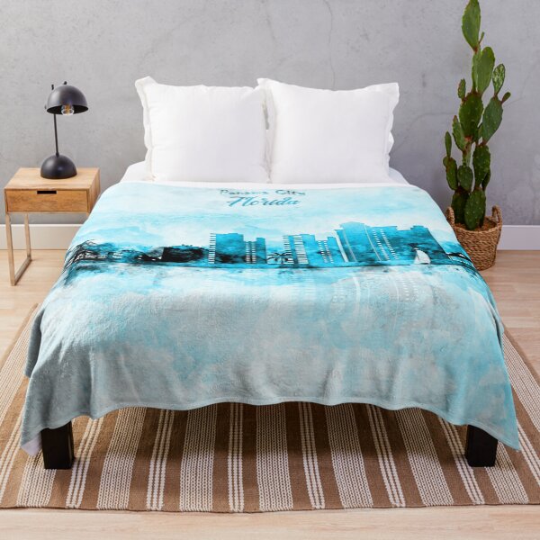 Item preview, Copy of Panama City Monochrome Blue Skyline designed and sold by DimDom.
