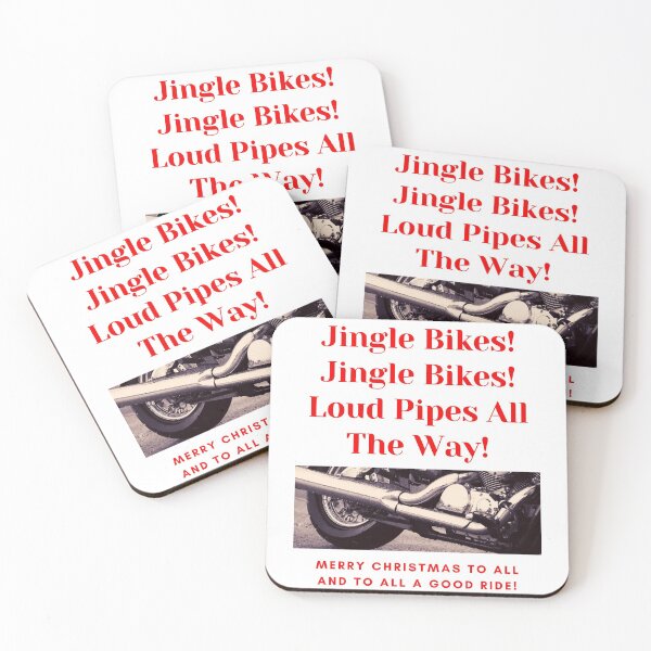 Item preview, Jingle Bikes Loud Pipes All The Way! Christmas Theme Red Text designed and sold by TWMBDesigns.