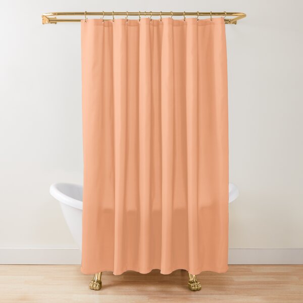 salmon shower curtain