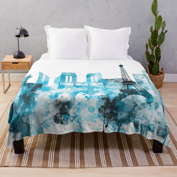 Item preview, Paris France Monochrome Blue Skyline designed and sold by DimDom.